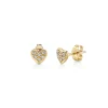 Gold & Diamond Mini Heart Stud