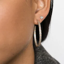 Gold & Diamond Mini Heart Stud