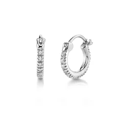 Gold & Diamond Mini Huggie Hoops