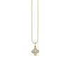 Gold & Diamond Mini Moroccan Flower Charm