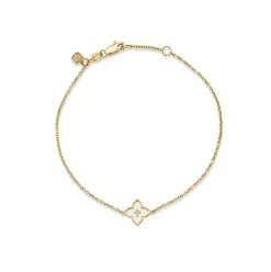 Gold & Diamond Mini Moroccan Flower Bracelet