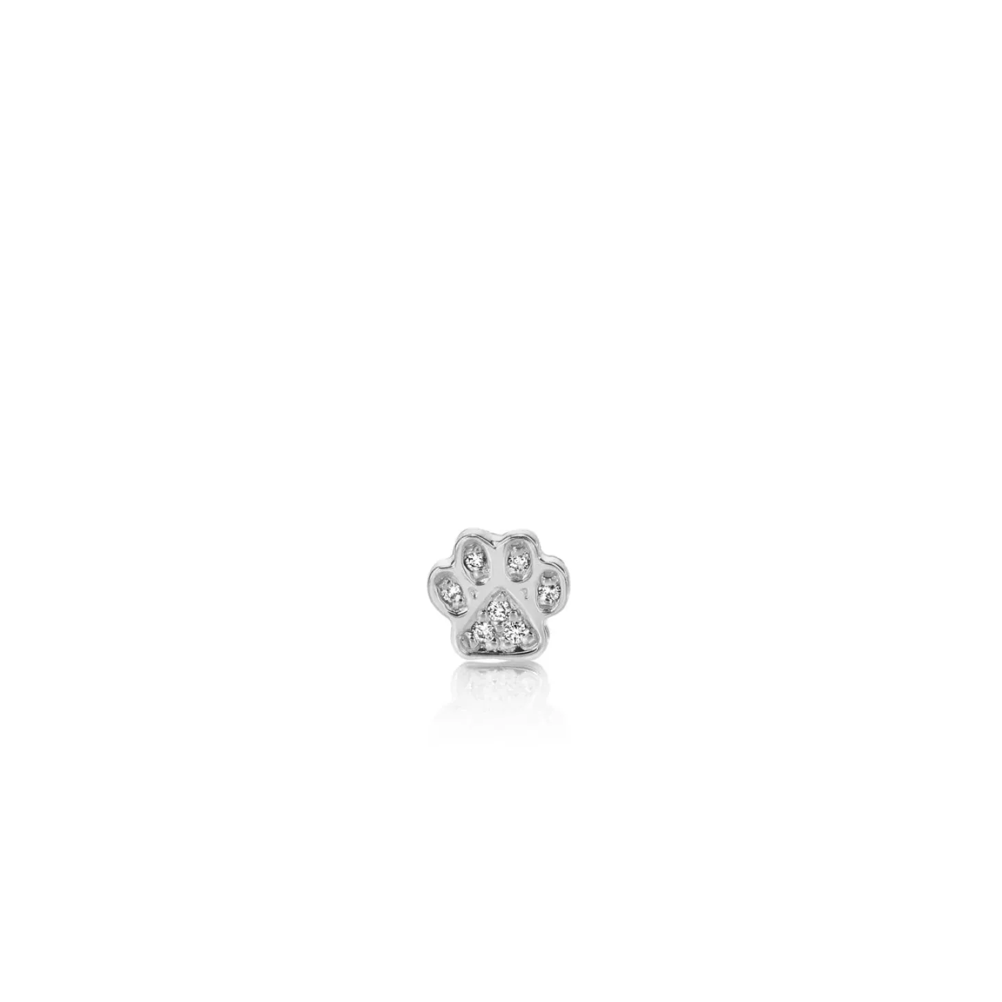 Gold & Diamond Mini Paw Stud
