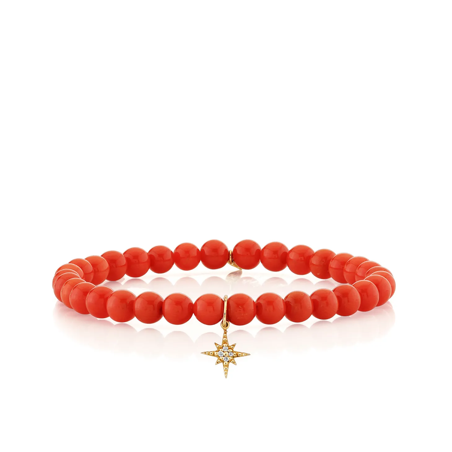 Gold & Diamond Mini Starburst on Peach Coral