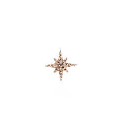 Gold & Diamond Mini Starburst Stud