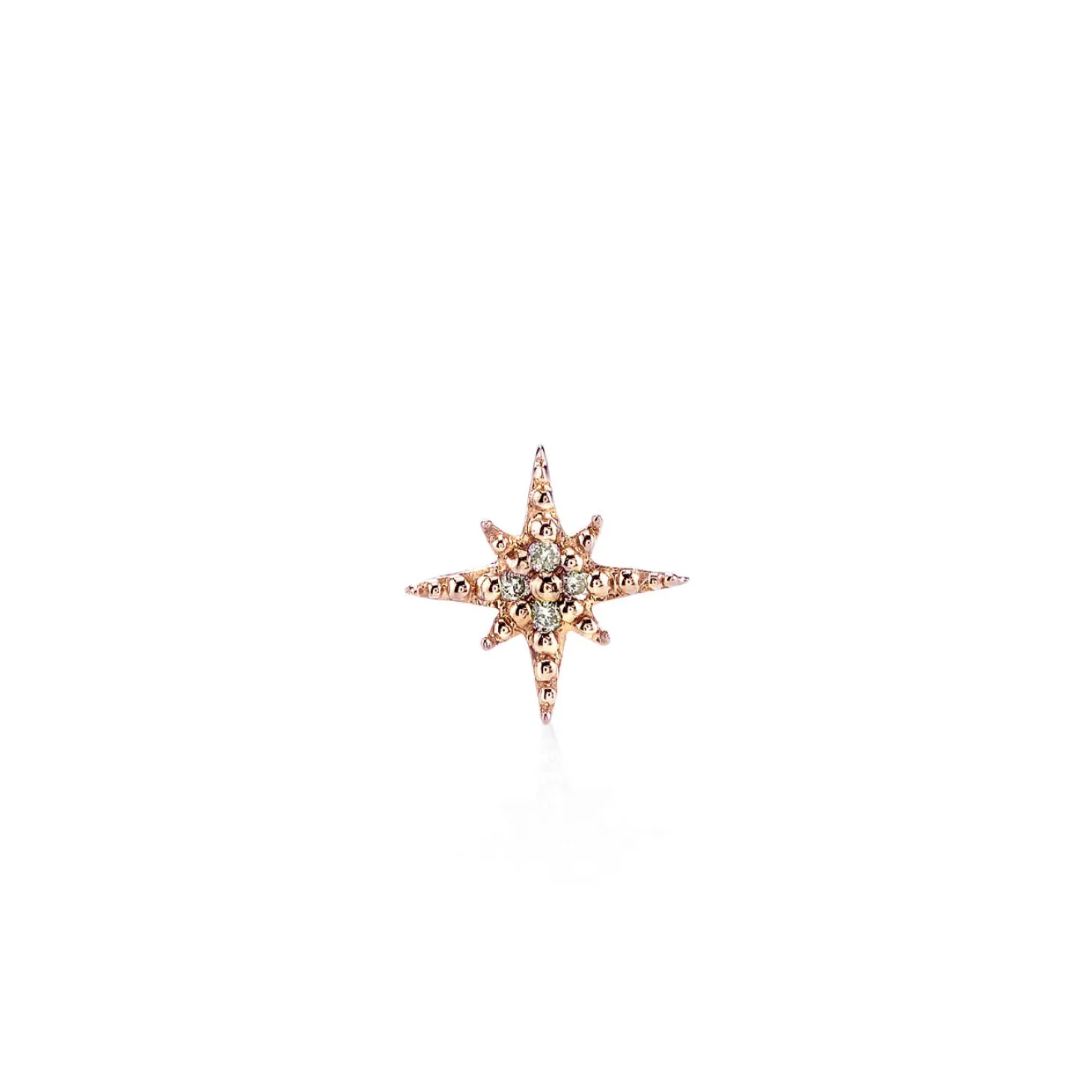 Gold & Diamond Mini Starburst Stud