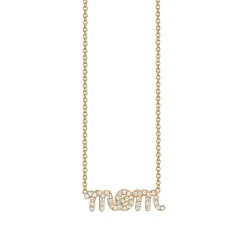 Gold & Diamond Mom Necklace