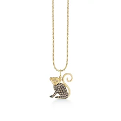 Gold & Diamond Monkey Charm