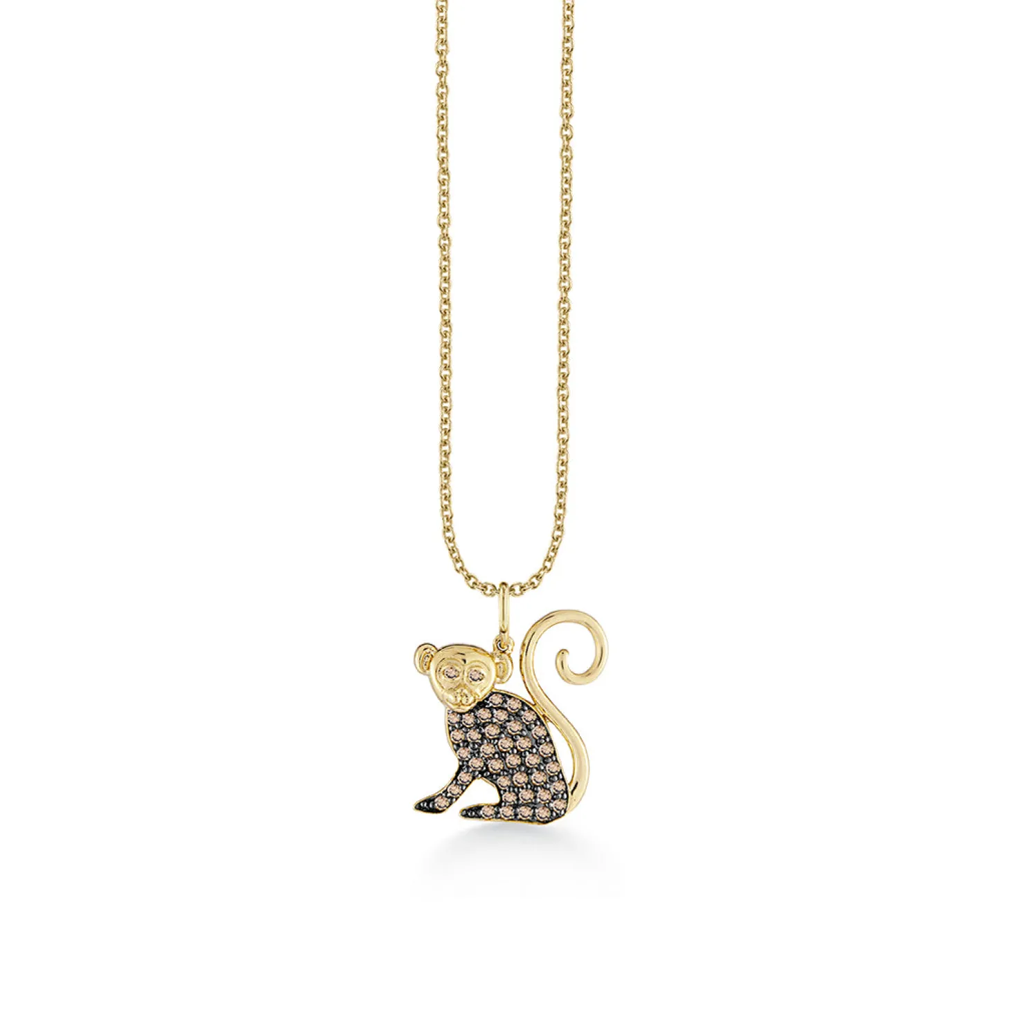 Gold & Diamond Monkey Charm