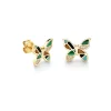 Gold & Diamond Mosaic Butterfly Stud