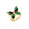 Gold & Diamond Mosaic Butterfly Ring