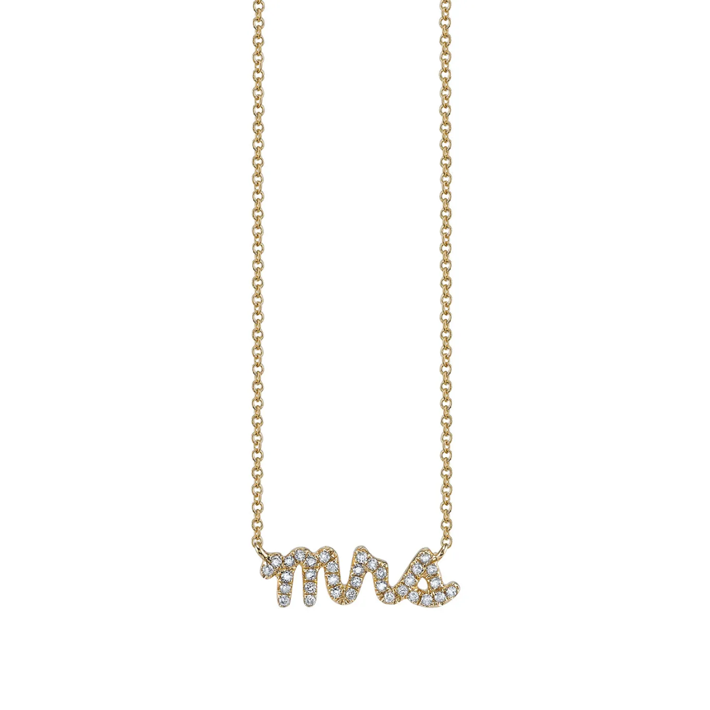 Gold & Diamond Mrs Necklace