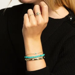 Gold & Diamond Multi Eye Bangle
