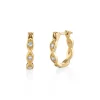 Gold & Diamond Multi Marquise Eye Hoops
