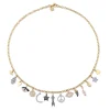 Gold & Diamond Multi-Charm Necklace