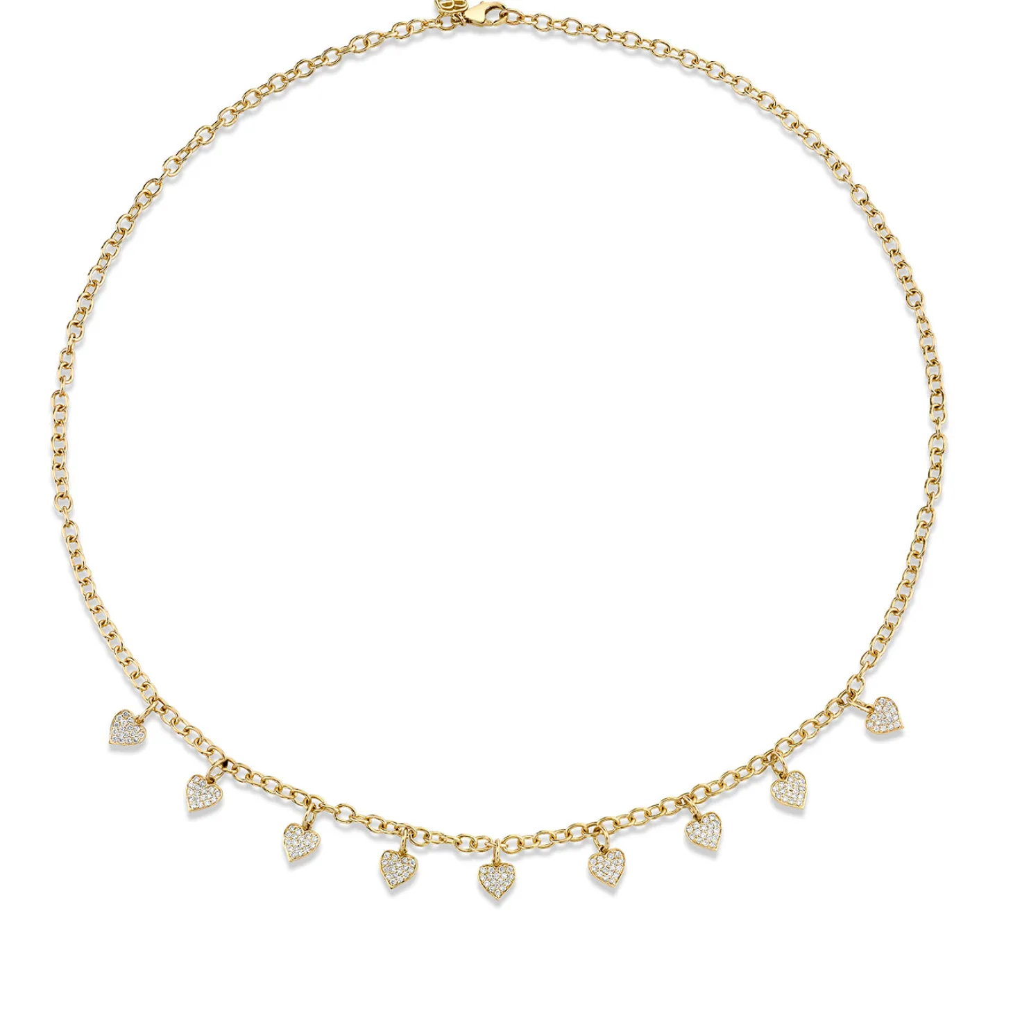 Gold & Diamond Multi-Heart Necklace