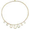 Gold & Diamond Multi-Horseshoe Necklace