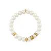 Gold & Diamond Multi-Rondelle Pearl Bracelet