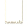 Gold & Diamond Namaste Script Necklace