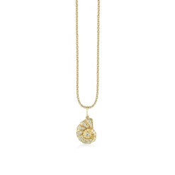 Gold & Diamond Nautilus Shell Charm