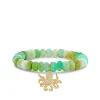 Gold & Diamond Octopus on Peruvian Opal