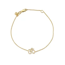 Gold & Diamond Om Bracelet