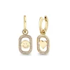 Gold & Diamond Open Icon Earrings