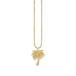 Gold & Diamond Palm tree Charm