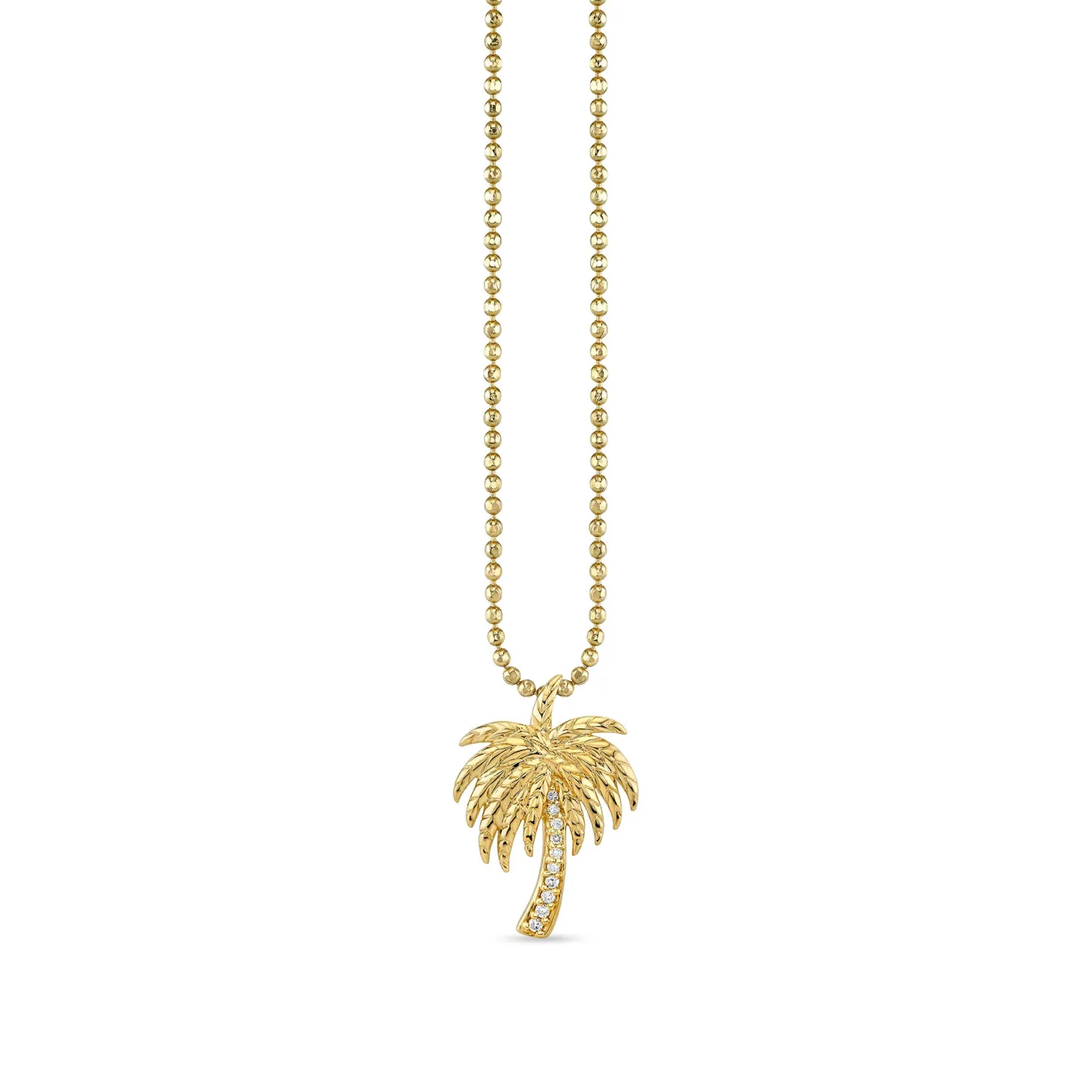 Gold & Diamond Palm tree Charm