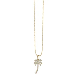 Gold & Diamond Palm Tree Charm