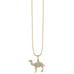 Gold & Diamond Pave Camel Charm