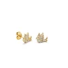 Gold & Diamond Pave Dove Stud