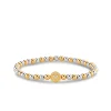Gold & Diamond Peace & Love Bead on Two-Tone Gold Beads