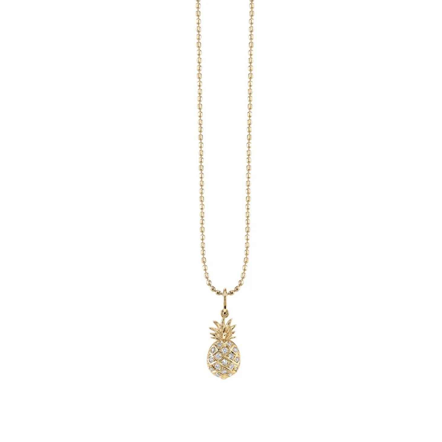 Gold & Diamond Pineapple Charm