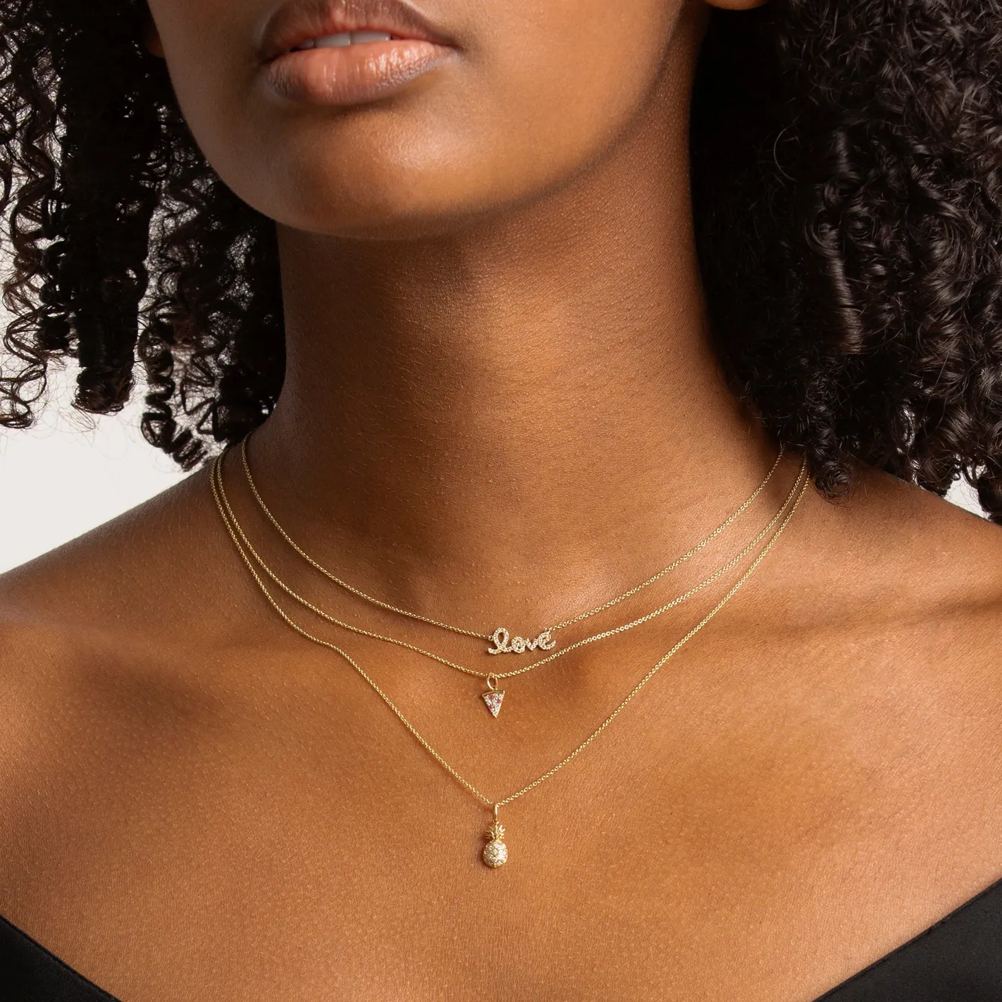 Gold & Diamond Pineapple Charm