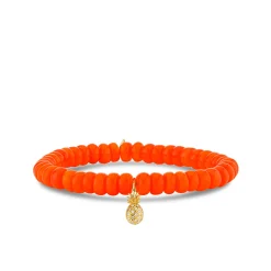 Gold & Diamond Pineapple on Orange Opal