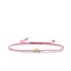 Gold & Diamond Plumeria Cord Bracelet