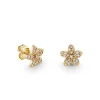 Gold & Diamond Plumeria Stud