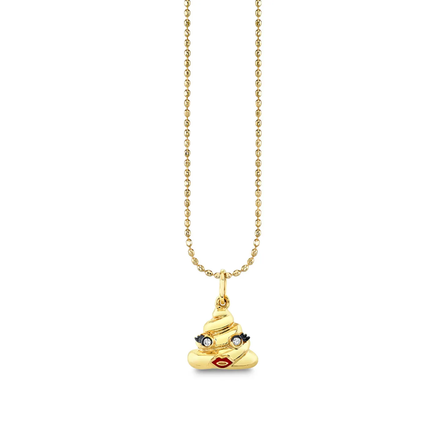Gold & Diamond Poop Charm