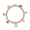 Gold & Diamond Protection Multi-Charm on Gold Beads