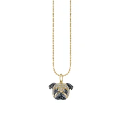Gold & Diamond Pug Charm