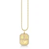 Gold & Diamond Rectangular Tricon Charm