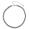 Gold & Diamond Rondelle Labradorite Necklace