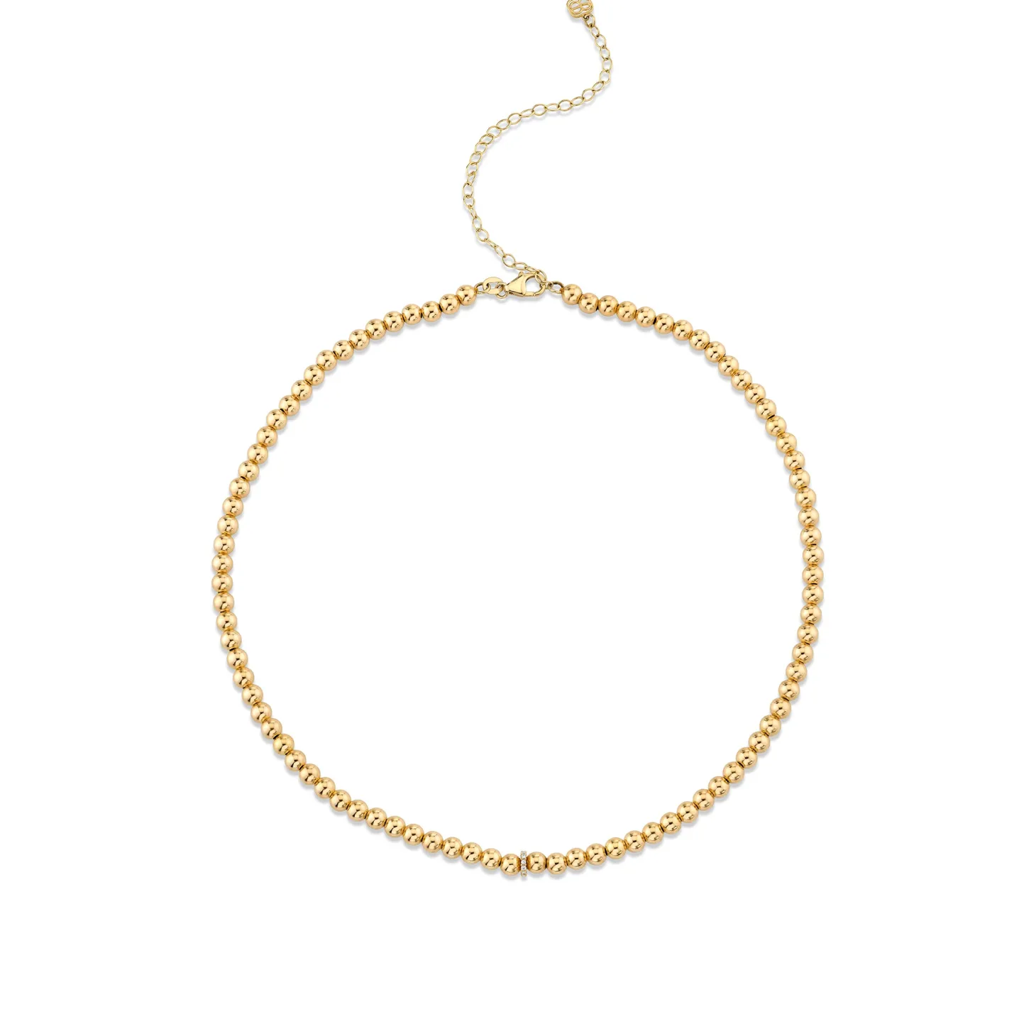 Gold & Diamond Rondelle Necklace