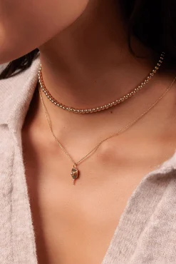 Gold & Diamond Rondelle Necklace