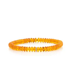 Gold & Diamond Rondelle on Amber
