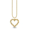 Gold & Diamond Rope Heart Charm