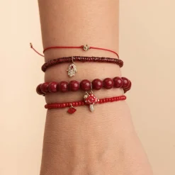 Gold & Diamond Rose Cord Bracelet