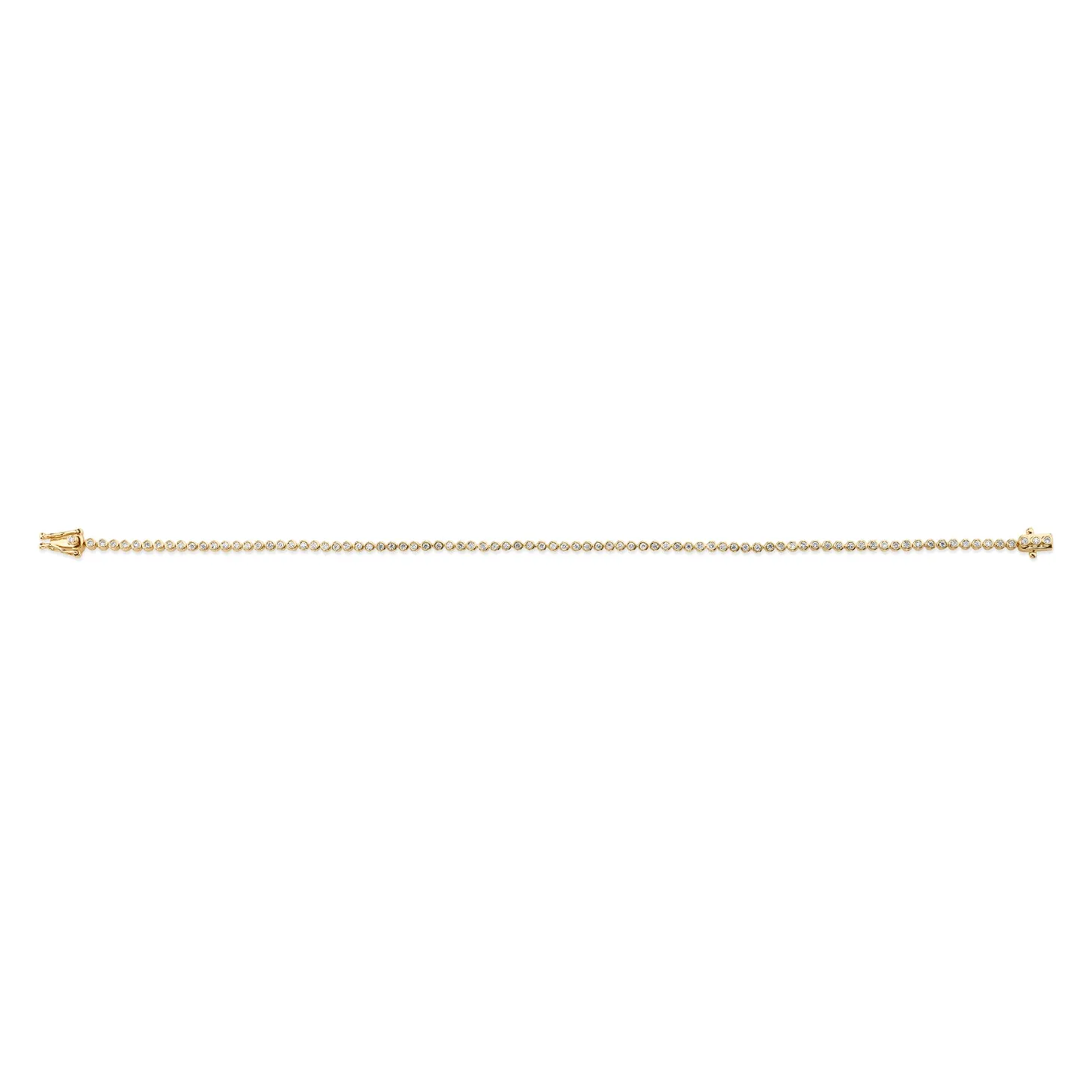 Gold & Diamond Round Bezel Eternity Bracelet