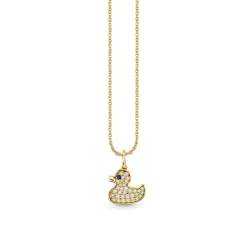 Gold & Diamond Rubber Duck Charm