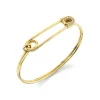 Gold & Diamond Safety Pin Bracelet